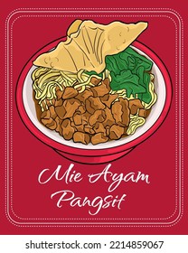 Mie ayam pangsit, delicious food original from Indonesia