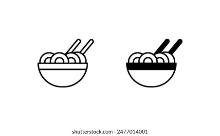 Mie icon design with white background stock illustration