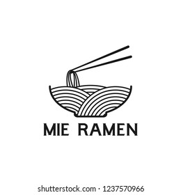 Mie ramen logo design