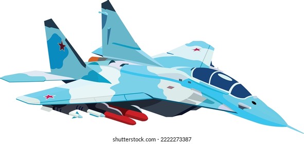 mig  35 jet plane vector drawing