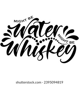 podría ser agua el diseño gráfico vector negro de whisky y archivo de corte