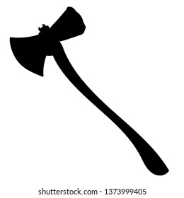 Mighty axe icon. Weapon symbol. 