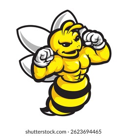 The Mighty Bee Cartoon Mascot