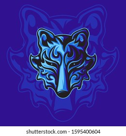 Mighty Blue Fox For sign, logo, mascot gaming or other