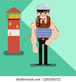 The mighty cartoon sailor with tobacco pipe.