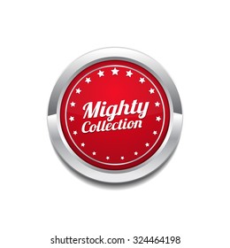 Mighty Collection Red Vector Icon Button