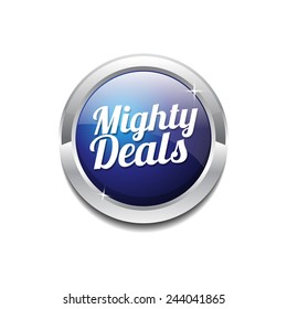 Mighty Deals Blue Vector Icon Button