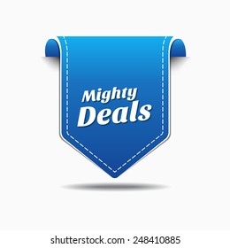 Mighty Deals Blue Vector Icon Design