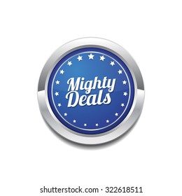Mighty Deals Blue Vector Icon Button