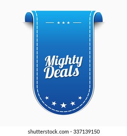 Mighty Deals Blue Vector Icon Design