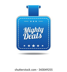 Mighty Deals Blue Vector Icon Design
