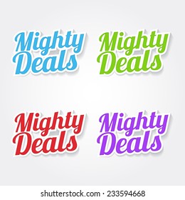 Mighty Deals Colorful Vector Icon Design