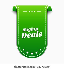 Mighty Deals Green Vector Icon Design
