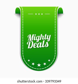 Mighty Deals Green Vector Icon Design