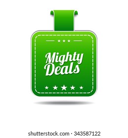 Mighty Deals Green Vector Icon Design