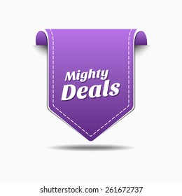 Mighty Deals Purple Vector Icon Design