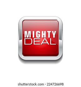 Mighty Deals Red Vector Icon Button
