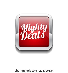 Mighty Deals Red Vector Icon Button