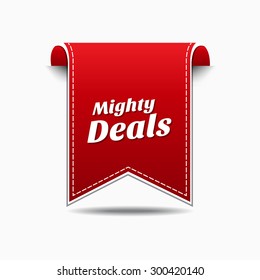 Mighty Deals Red Vector Icon Design