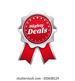 Mighty Deals Red Vector Icon Design