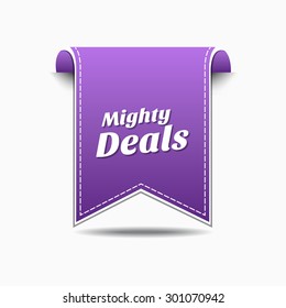 Mighty Deals Violet Vector Icon Design