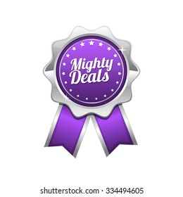 Mighty Deals Violet Vector Icon Design