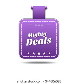Mighty Deals Violet Vector Icon Design