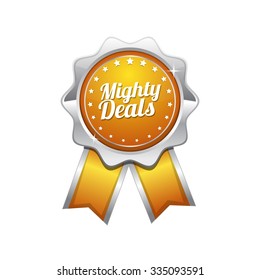 Mighty Deals Yellow Vector Icon Design