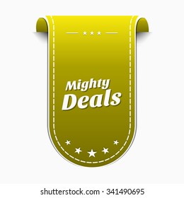 Mighty Deals Yellow Vector Icon Design