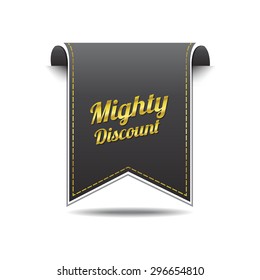 Mighty Discount golden Vector Icon Design