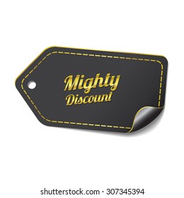 Mighty Discount golden Vector Icon Design