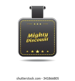 Mighty Discount golden Vector Icon Design
