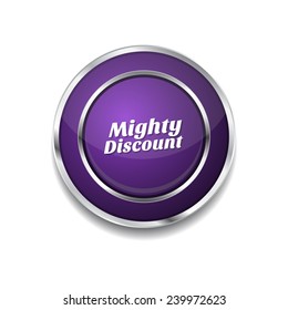 Mighty Discount Purple Vector Icon Button