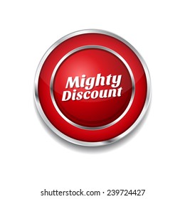 Mighty Discount Red Vector Icon Button