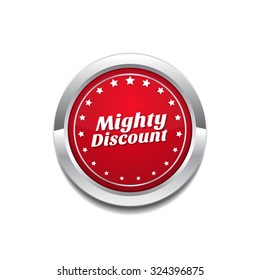 Mighty Discount Red Vector Icon Button