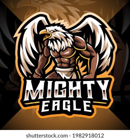 Mighty eagle esport mascot logo design