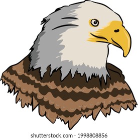 Mighty Eagle vector art cartoon drawing