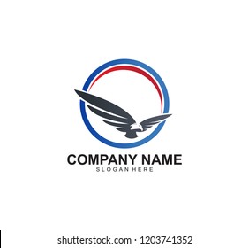 mighty eagle vector icon logo design inspiration that represents the freedom, strong, force, vision