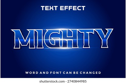 Mighty editable text effect	design template