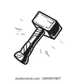 Mighty Hammer logo vector illustration. Mighty Hammer vector Icon and Sign.