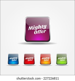 Mighty Offer Colorful Vector Icon Design