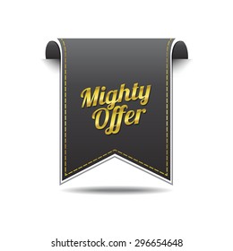 Mighty Offer golden Vector Icon Design