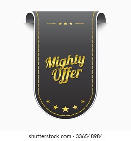 Mighty Offer golden Vector Icon Design