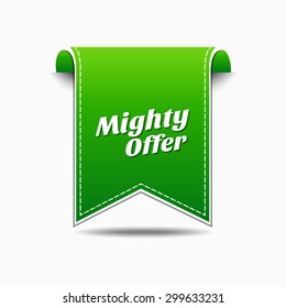 Mighty Offer Green Vector Icon Design
