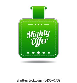 Mighty Offer Green Vector Icon Design