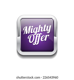 Mighty Offer Purple Vector Icon Button