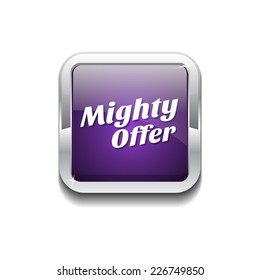 Mighty Offer Purple Vector Icon Button
