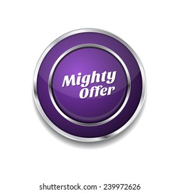 Mighty Offer Purple Vector Icon Button