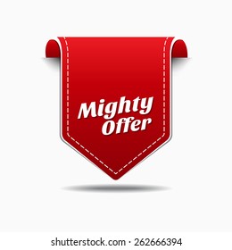 Mighty Offer Red Vector Icon Design