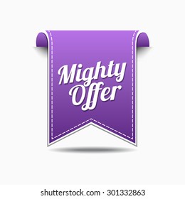 Mighty Offer Violet Vector Icon Design